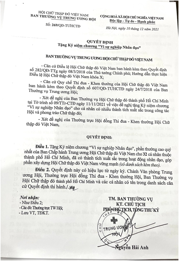 Câu lạc bộ “Doanh nhân Chữ thập đỏ’’ Thành phố Hồ Chí Minh