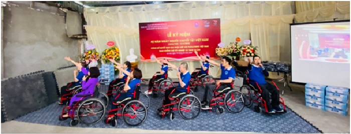 Lễ kỷ niệm 42 năm ngày Người khuyết tật Việt Nam (18/4/1980- 18/4/2022) & Công bố quyết định gia nhập Hiệp hội Paralympic Việt Nam & Trao Chứng chỉ Tốt nghiệp và Tặng Xe lăn cho Người khuyết tật khóa 1 Lễ kỷ niệm 42 năm ngày Người khuyết tật Việt Nam (18/4/1980- 18/4/2022) & Công bố quyết định gia nhập Hiệp hội Paralympic Việt Nam & Trao Chứng chỉ Tốt nghiệp và Tặng Xe lăn cho Người khuyết tật khóa 1