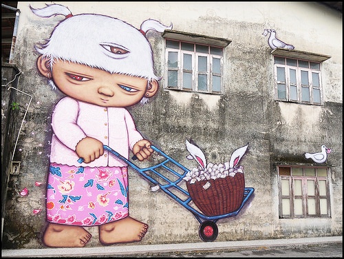 Nghệ thuật tranh tường ở phố cổ Phuket