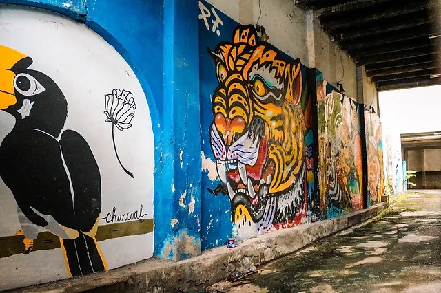 Nghệ thuật tranh tường ở phố cổ Phuket