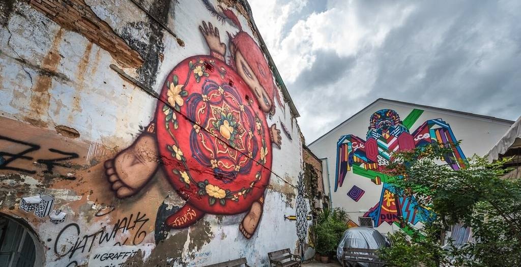 Nghệ thuật tranh tường ở phố cổ Phuket