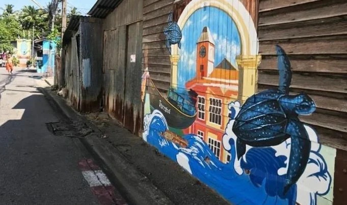Nghệ thuật tranh tường ở phố cổ Phuket
