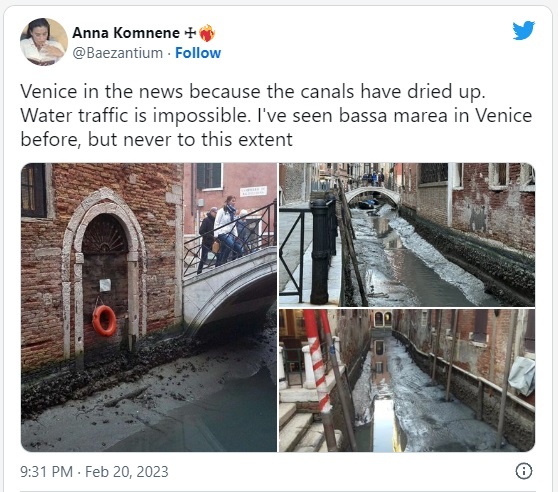 Venice mất điểm vì cạn nước