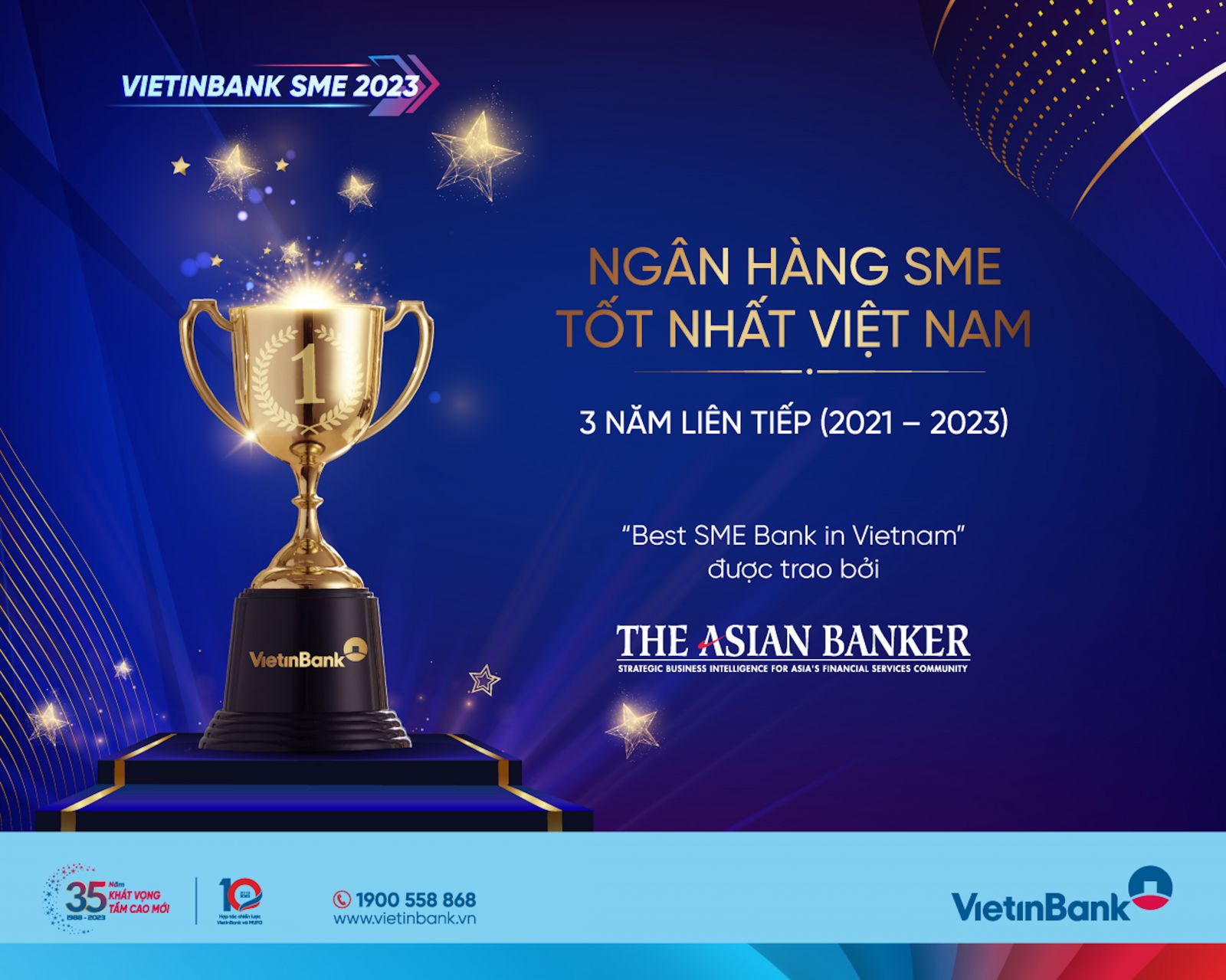VietinBank - Ngân hàng SME tốt nhất Việt Nam 3 năm liên tiếp VietinBank - Ngân hàng SME tốt nhất Việt Nam 3 năm liên tiếp