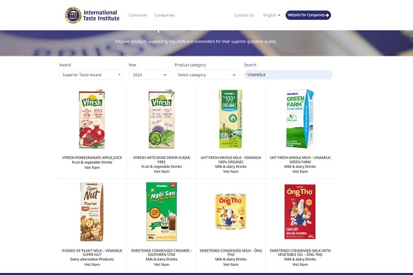 Vinamilk - Thương hiệu sữa Việt Nam có nhiều sản phẩm được gắn sao từ giải thưởng quốc tế “Vị ngon thượng hạng” Vinamilk - Thương hiệu sữa Việt Nam có nhiều sản phẩm được gắn sao từ giải thưởng quốc tế “Vị ngon thượng hạng”
