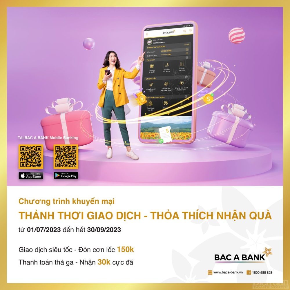 Thảnh thơi giao dịch- Thỏa thích nhận quà cùng BAC A BANK Thảnh thơi giao dịch- Thỏa thích nhận quà cùng BAC A BANK