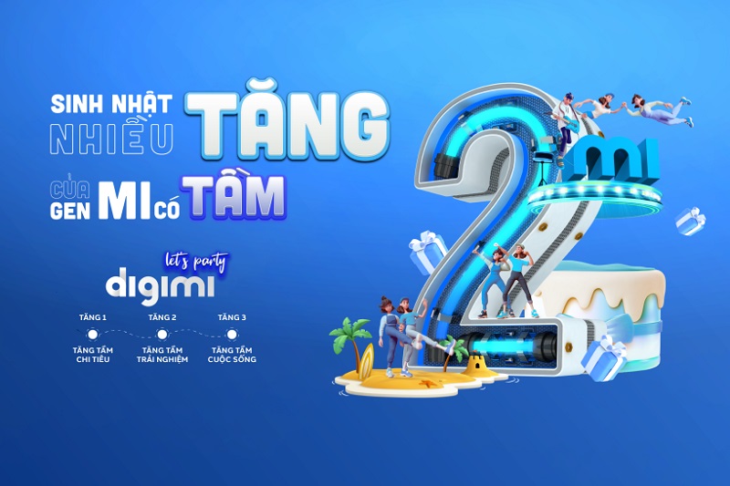 Nhiều ưu đãi và trải nghiệm mới với Ngân hàng số Digimi nhân dịp 2 tuổi Nhiều ưu đãi và trải nghiệm mới với Ngân hàng số Digimi nhân dịp 2 tuổi