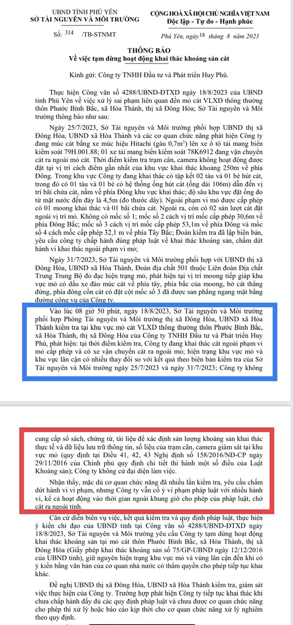 “Chảy máu” khoáng sản tại Phú Yên - Bài 7: Dấu hiệu chủ mỏ… “nhờn luật”?