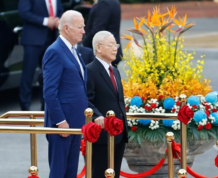 Lễ đón chính thức Tổng thống Hoa Kỳ Joe Biden bắt đầu chuyến thăm cấp Nhà nước tới Việt Nam