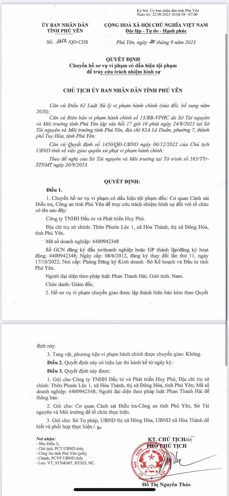 Vụ “chảy máu” khoáng sản tại Phú Yên – Bài 10: Đề nghị xử lý 7 hành vi