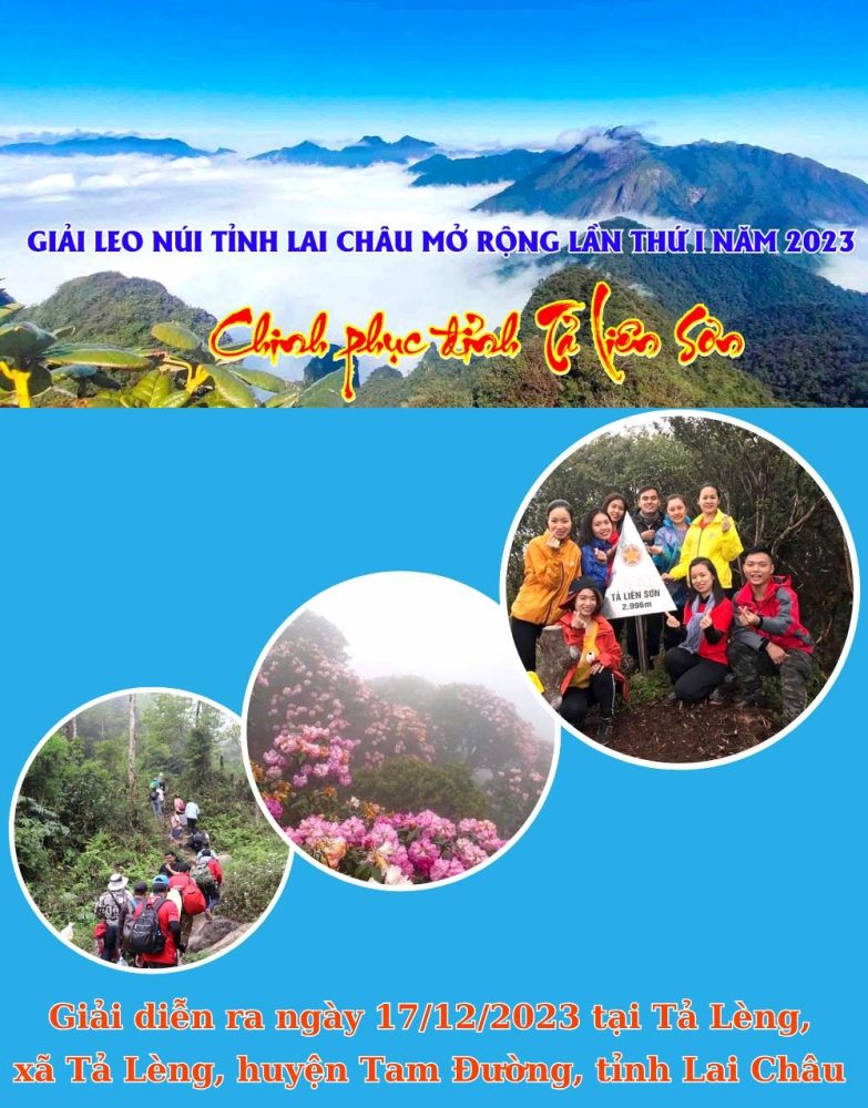 Giải leo núi tỉnh Lai Châu mở rộng lần thứ I năm 2023 - Chinh phục đỉnh Tả Liên Sơn