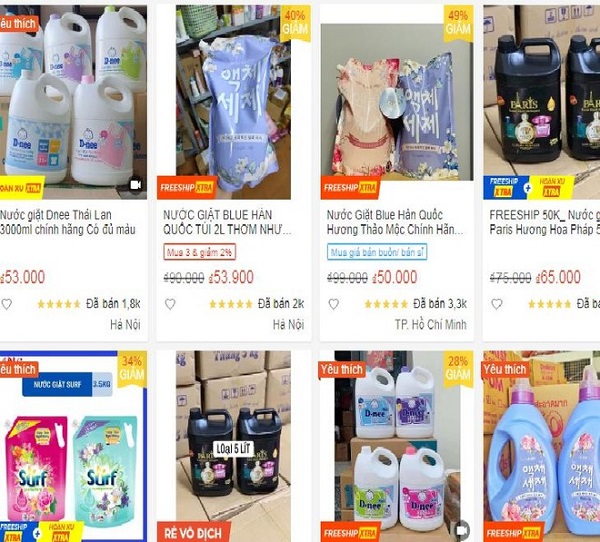 Tràn lan nước giặt giá rẻ: Những ẩn họa khôn lường