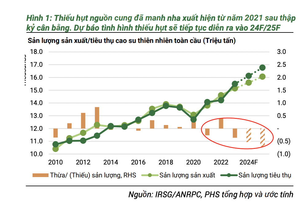 Động lực tăng giá của cổ phiếu ngành cao su