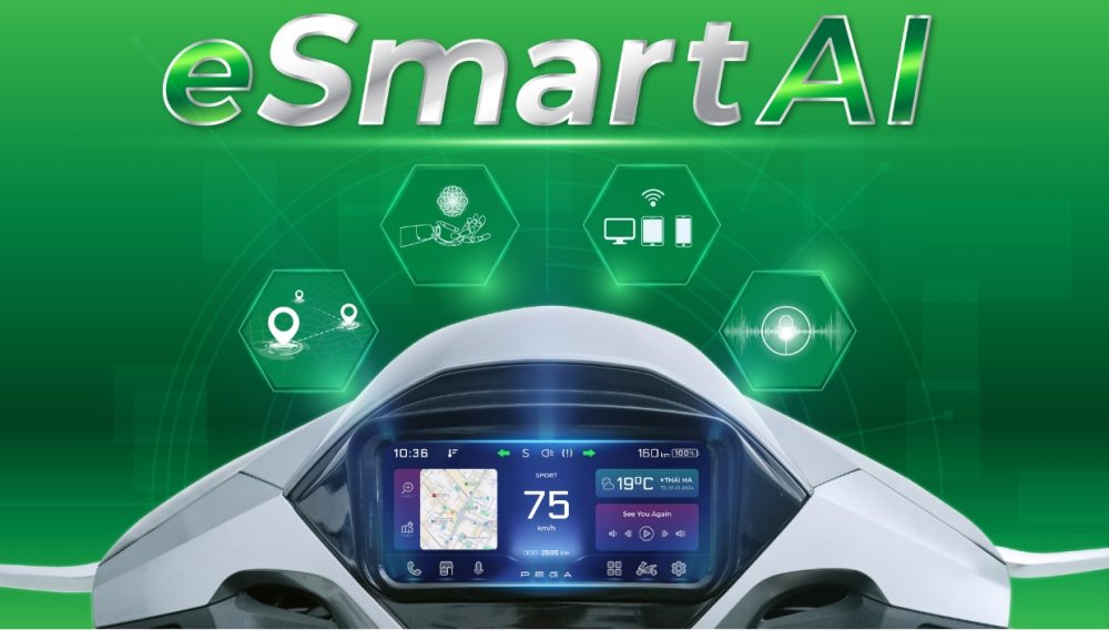 Ra mắt xe máy điện thông minh Pega eSmart AI