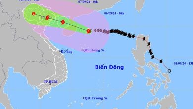 Bão số 3 (Yagi) mạnh cấp 16, di chuyển 20 km/giờ theo hướng tây