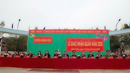 Huyện Hoằng Hóa (Thanh Hóa) long trọng tổ chức lễ giao nhận quân năm 2025 Huyện Hoằng Hóa (Thanh Hóa) long trọng tổ chức lễ giao nhận quân năm 2025
