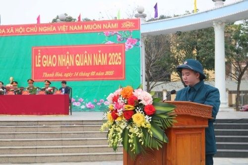 Huyện Hoằng Hóa (Thanh Hóa) long trọng tổ chức lễ giao nhận quân năm 2025 Huyện Hoằng Hóa (Thanh Hóa) long trọng tổ chức lễ giao nhận quân năm 2025
