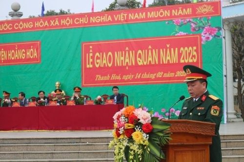 Huyện Hoằng Hóa (Thanh Hóa) long trọng tổ chức lễ giao nhận quân năm 2025 Huyện Hoằng Hóa (Thanh Hóa) long trọng tổ chức lễ giao nhận quân năm 2025
