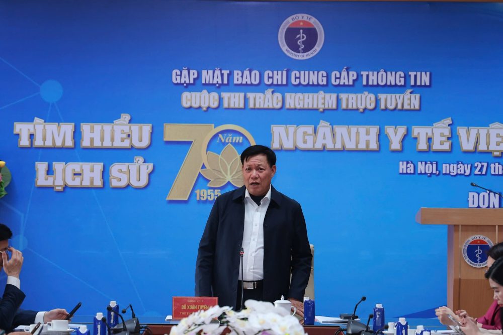 Bộ Y tế phát động cuộc thi trắc nghiệm trực tuyến tìm hiểu lịch sử 70 năm ngành Y tế Việt Nam Bộ Y tế phát động cuộc thi trắc nghiệm trực tuyến tìm hiểu lịch sử 70 năm ngành Y tế Việt Nam