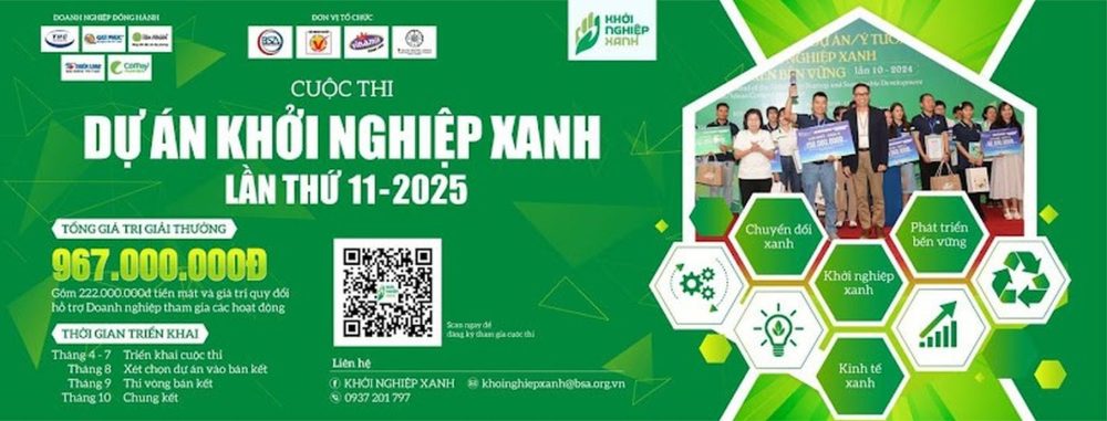 Khởi động cuộc thi “Dự án khởi nghiệp xanh lần thứ 11 – năm 2025” Khởi động cuộc thi “Dự án khởi nghiệp xanh lần thứ 11 – năm 2025”