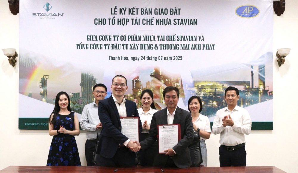 Dự án Tổ hợp Tái chế Nhựa Stavian chính thức nhận chứng nhận đăng ký đầu tư Dự án Tổ hợp Tái chế Nhựa Stavian chính thức nhận chứng nhận đăng ký đầu tư