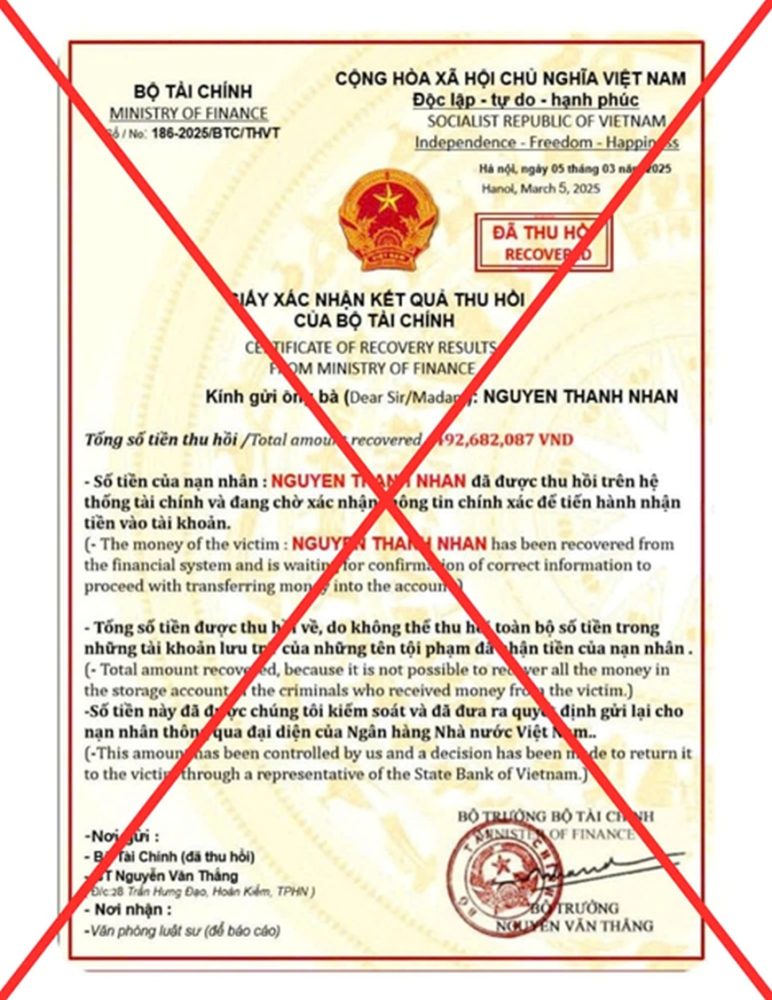 Cảnh báo giả mạo Cổng thông tin điện tử Bộ Tài chính để lừa đảo Cảnh báo giả mạo Cổng thông tin điện tử Bộ Tài chính để lừa đảo