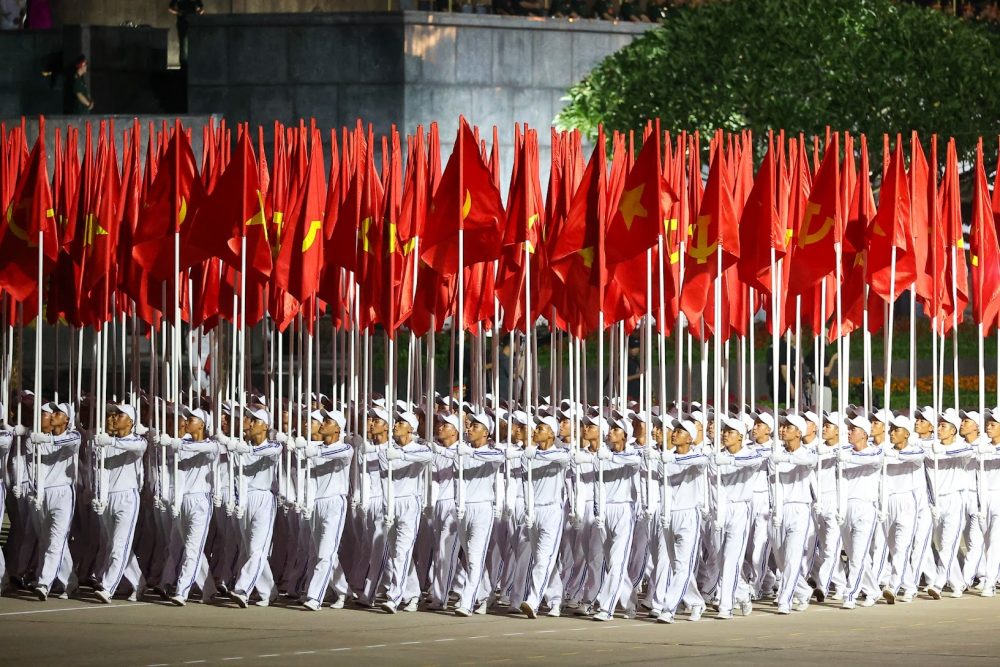 Khối Doanh nhân Việt Nam hợp luyện diễu binh, diễu hành A80 Khối Doanh nhân Việt Nam hợp luyện diễu binh, diễu hành A80