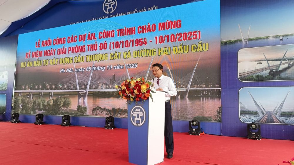 Hà Nội khởi công xây dựng cầu Thượng Cát bắc qua sông Hồng Hà Nội khởi công xây dựng cầu Thượng Cát bắc qua sông Hồng