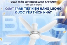 Quạt trần Sunhouse Apex đoạt giải quạt trần tiết kiệm năng lượng được yêu thích