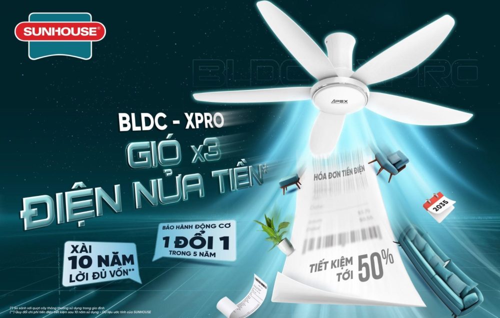 Quạt trần Sunhouse Apex đoạt giải quạt trần tiết kiệm năng lượng được yêu thích Quạt trần Sunhouse Apex đoạt giải quạt trần tiết kiệm năng lượng được yêu thích