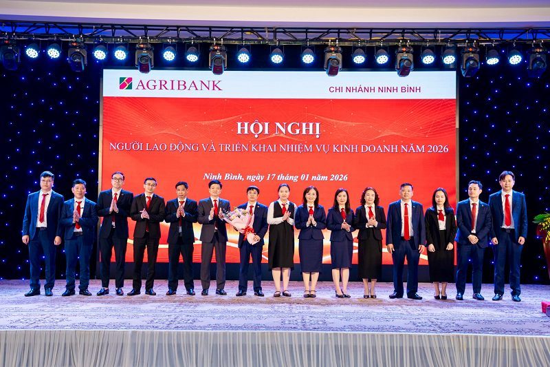 Agribank Chi nhánh Ninh Bình tổ chức Hội nghị người lao động, triển khai nhiệm vụ kinh doanh năm 2026