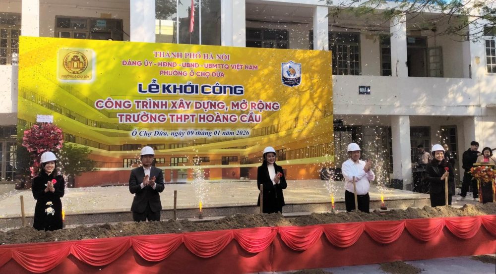 Khởi công Dự án xây dựng, mở rộng Trường THPT Hoàng Cầu Khởi công Dự án xây dựng, mở rộng Trường THPT Hoàng Cầu