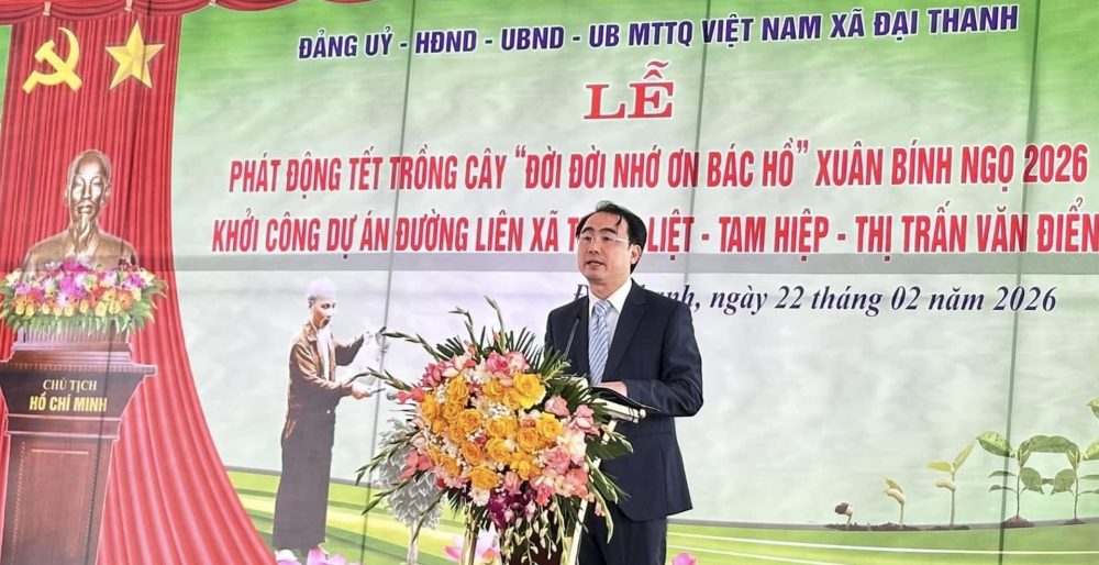 Gắn trồng cây với mở đường: xã Đại Thanh kiến tạo không gian đô thị xanh