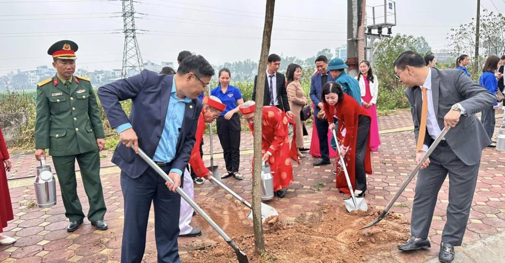 Gắn trồng cây với mở đường: xã Đại Thanh kiến tạo không gian đô thị xanh