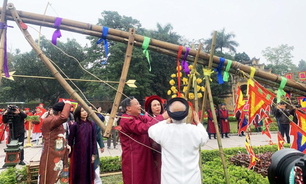 Tái hiện nghi lễ “Tống cựu nghinh tân” tại Hoàng thành Thăng Long