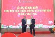 Trường Đại học Hòa Bình công bố Hiệu trưởng nhiệm kỳ 2025 – 2030, mở rộng hợp tác với nhiều đối tác chiến lược