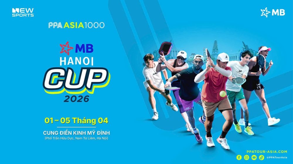 MB tiếp tục là Nhà tài trợ Danh xưng giải pickleball quốc tế PPA Tour Asia – MB Hanoi Cup 2026