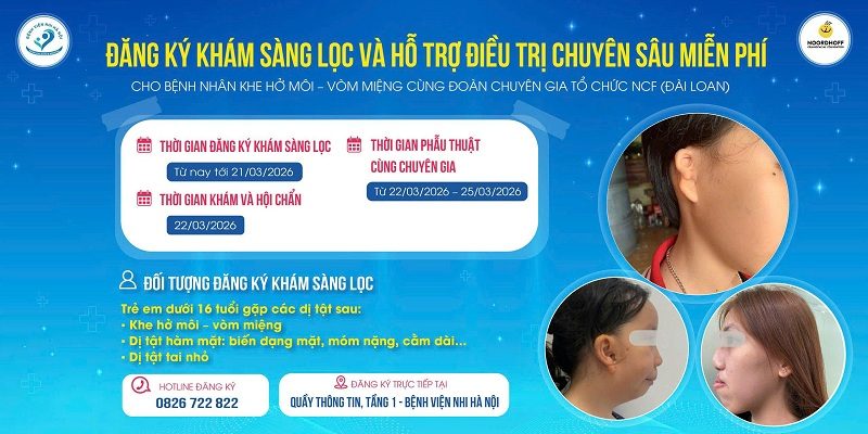 Tháng 3/2026: Bệnh viện Nhi Hà Nội sẽ tiếp đón các đoàn chuyên gia thăm và khám chữa bệnh miễn phí cho trẻ em