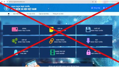 Trang web giả mạo Cổng dịch vụ công ngành BHXH Việt Nam